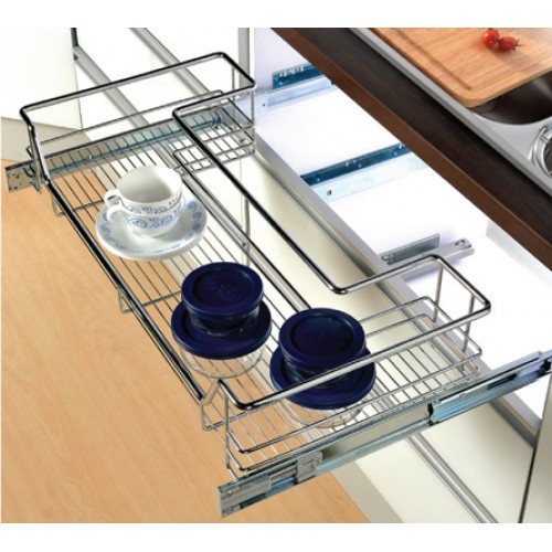 Under Sink Drawer for Two Drian Pipe