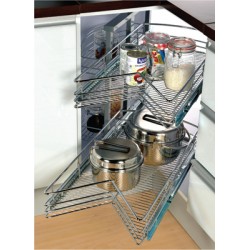 28" 'Founder' Magic Lazy Susan Unit with Pull Out Basket