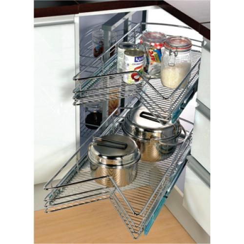 28" 'Founder' Magic Lazy Susan Unit with Pull Out Basket